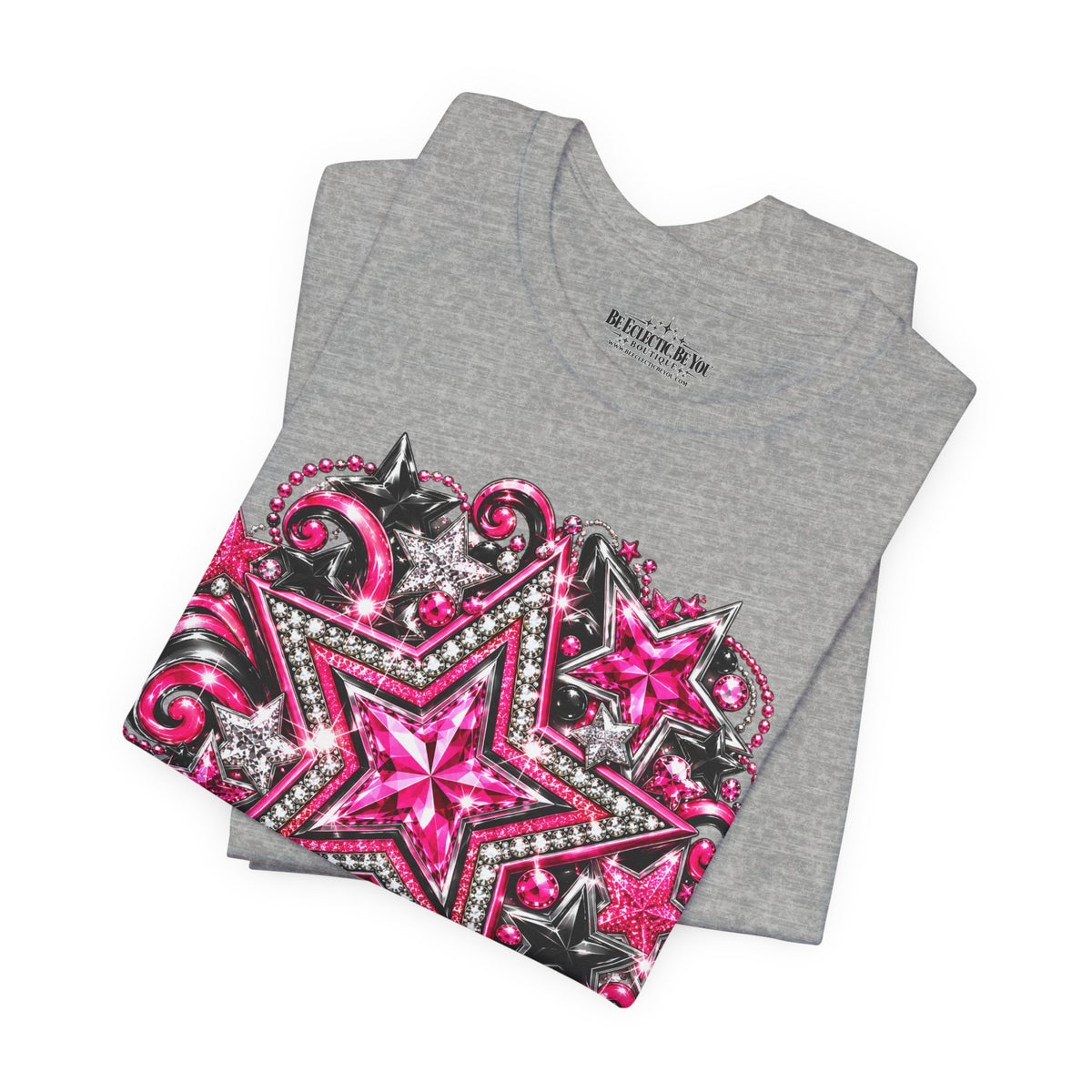 Pink Star Swirl Graphic Tee