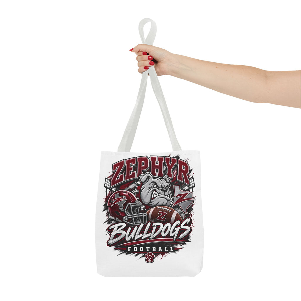 Bulldogs Football Tote Bag — Zephyr Mascot Collegiate Game Day Tote