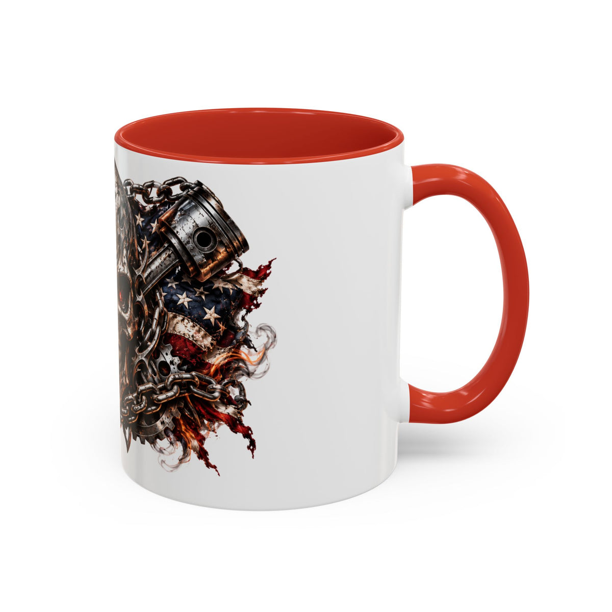 Skull & American Flag Coffee Mug (Accent, 11/15oz)