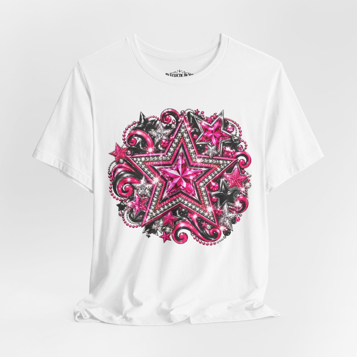 Pink Star Swirl Graphic Tee