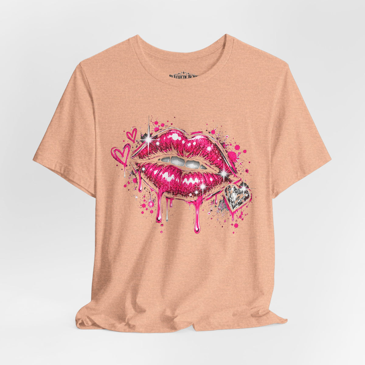 Kiss Lips Graphic Tee Sparkly