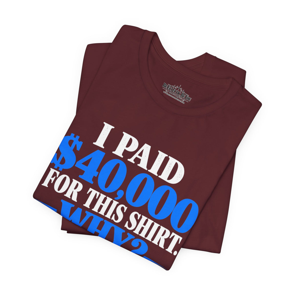 I Paid 40,000 for This Shirt Why? Funny Graphic T-Shirt
