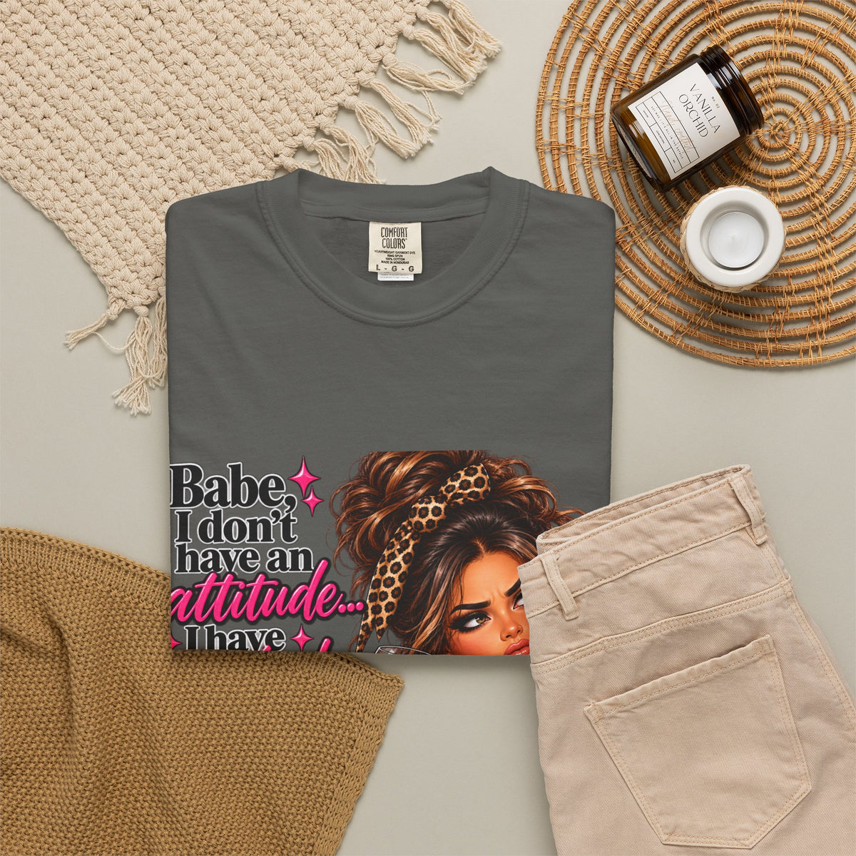 Attitude Diva T‑Shirt — "Babe I don’t have an attitude, I have standards" Graphic Tee