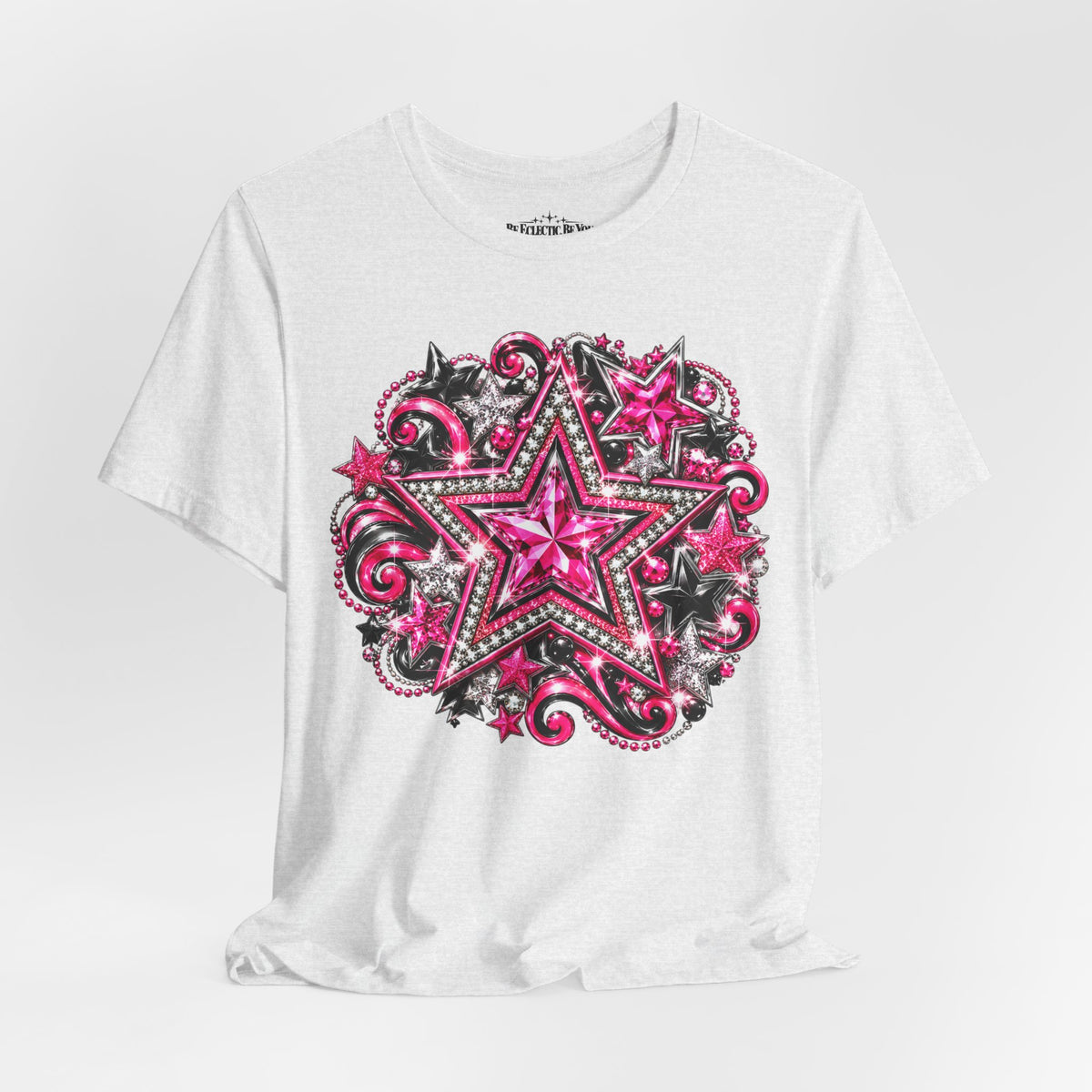 Pink Star Swirl Graphic Tee