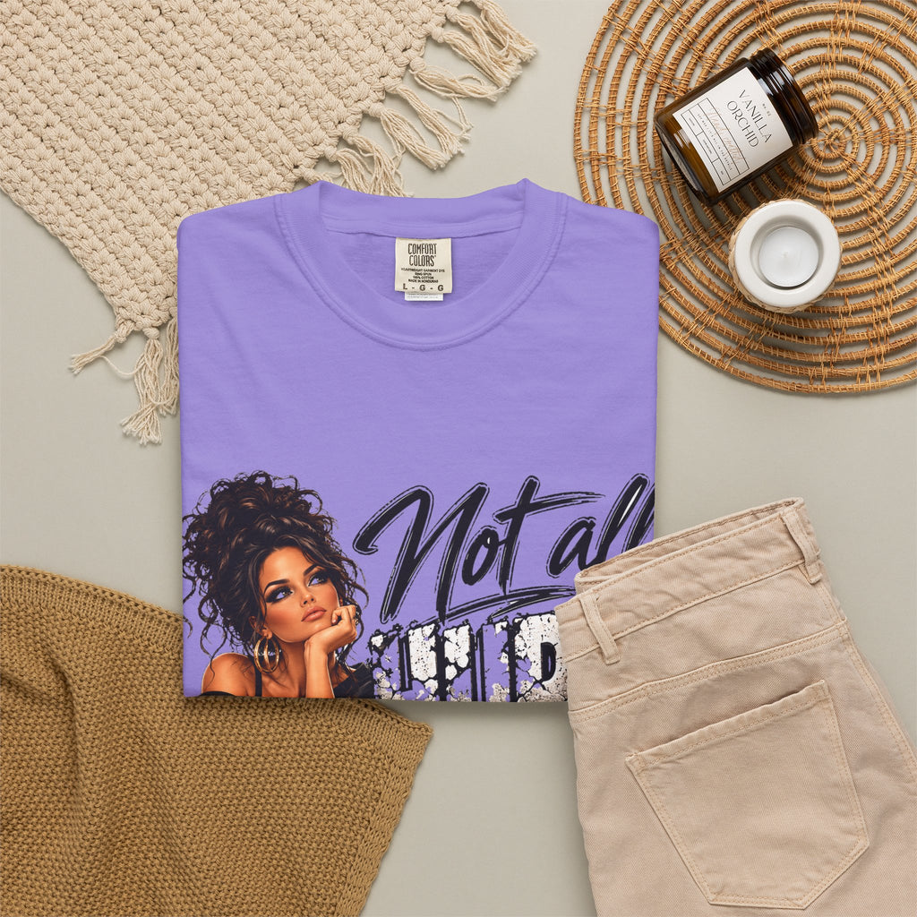 T-Shirt — "Not All Hurts Can Be Photographed" Graphic Tee (Sad Girl Illustration)