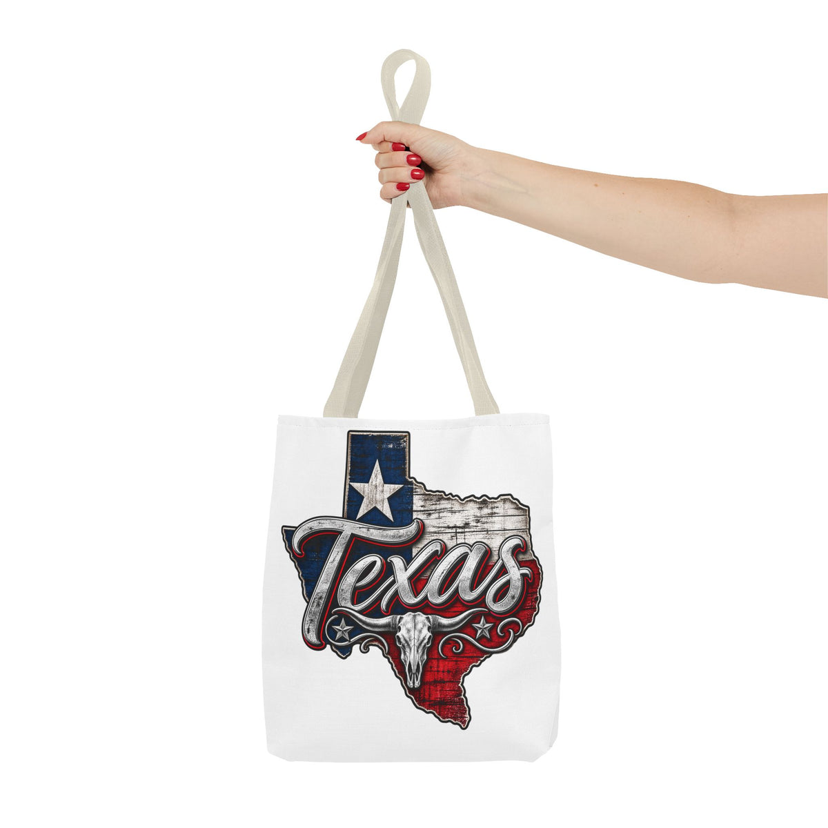 Texas Flag State Outline Tote Bag — Rustic Western 'Texas' Design
