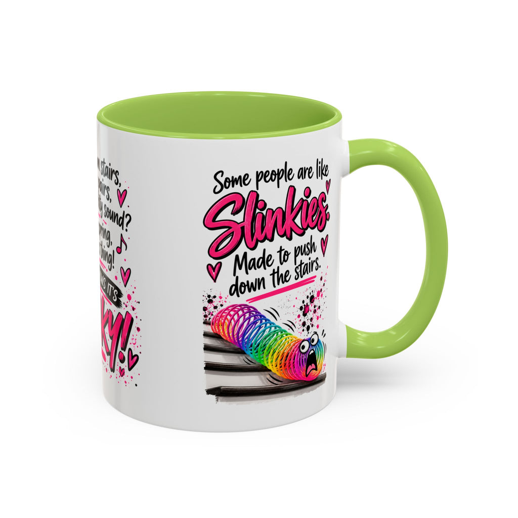 Slinky Coffee Mug — Funny Retro Toy Quote Accent Mug (11/15 oz)