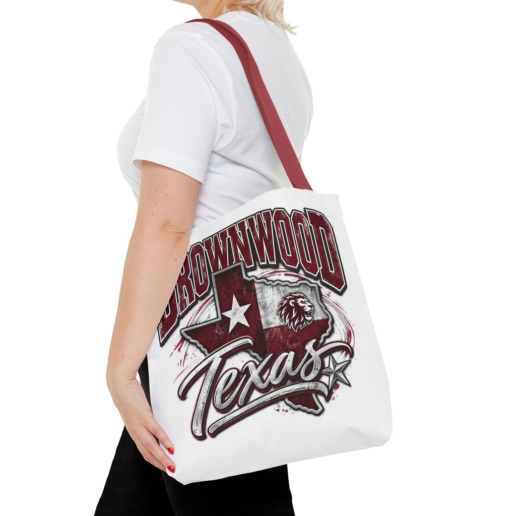 Brownwood Texas Tote Bag – Vintage State Pride AOP Canvas Tote