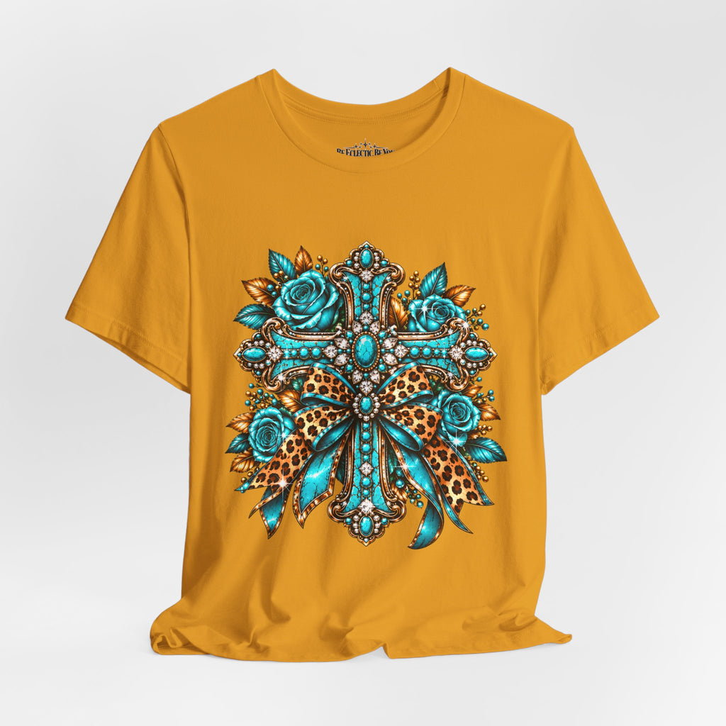 Bohemian Turquoise Floral Paisley T-Shirt