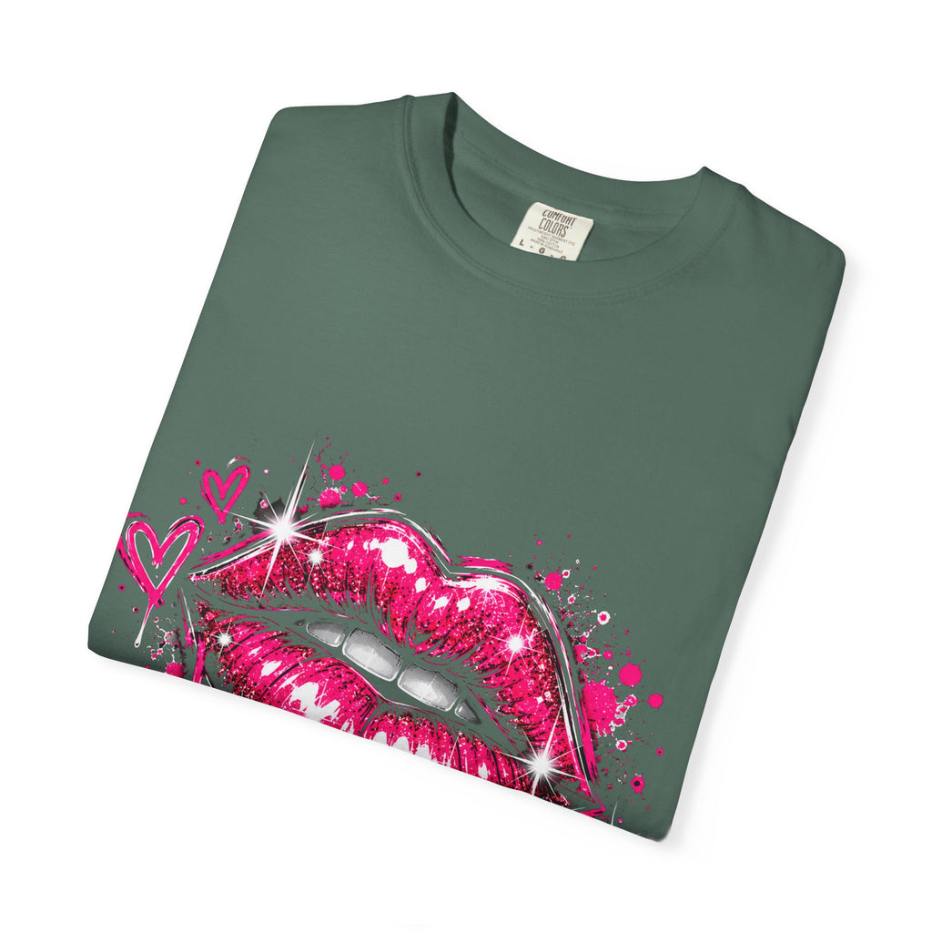 Dripping Pink Kiss T‑Shirt — Graffiti Lip Art Tee