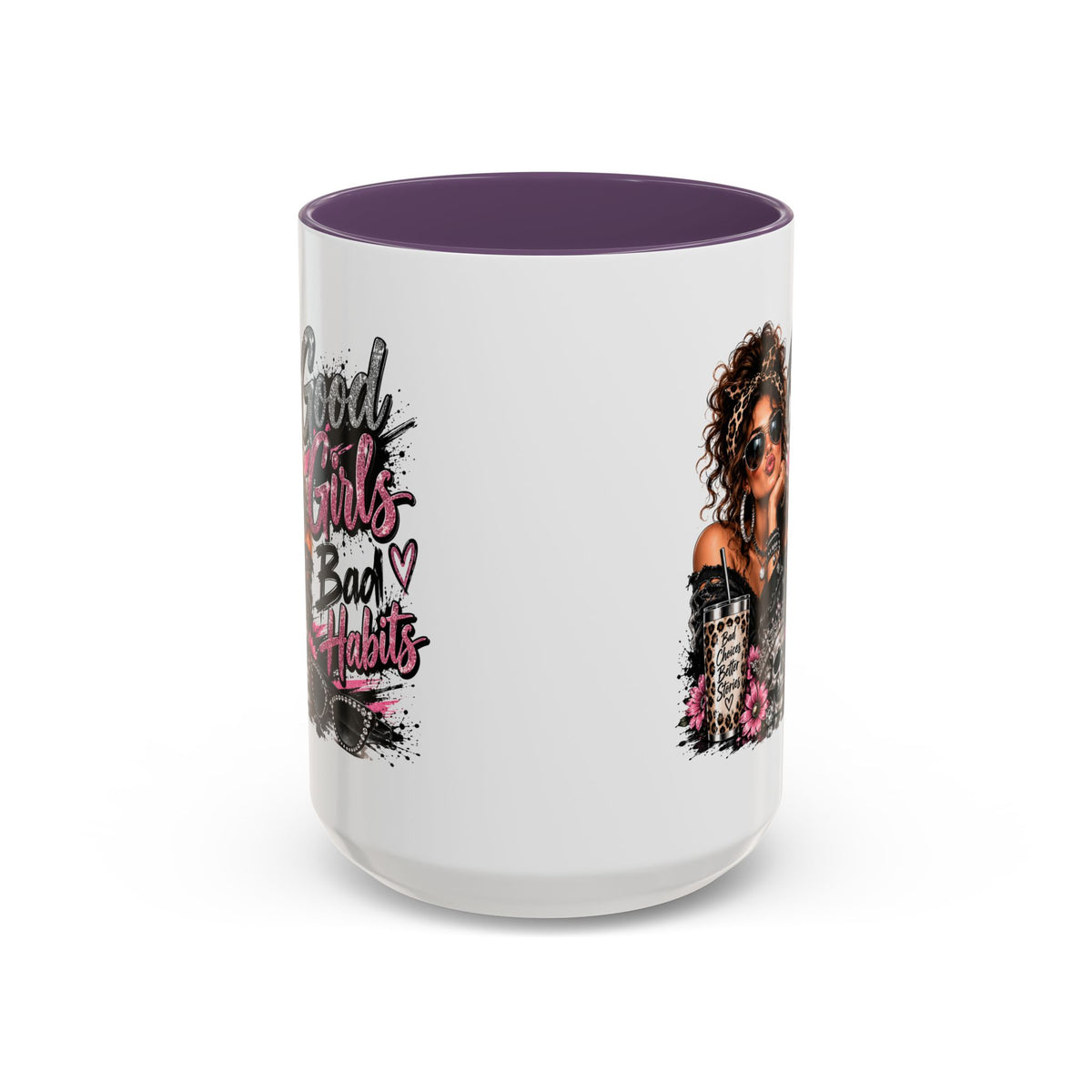 Good Girls Bad Habits Accent Coffee Mug – 11/15oz Stylish Graphic Mug for Trendy Women