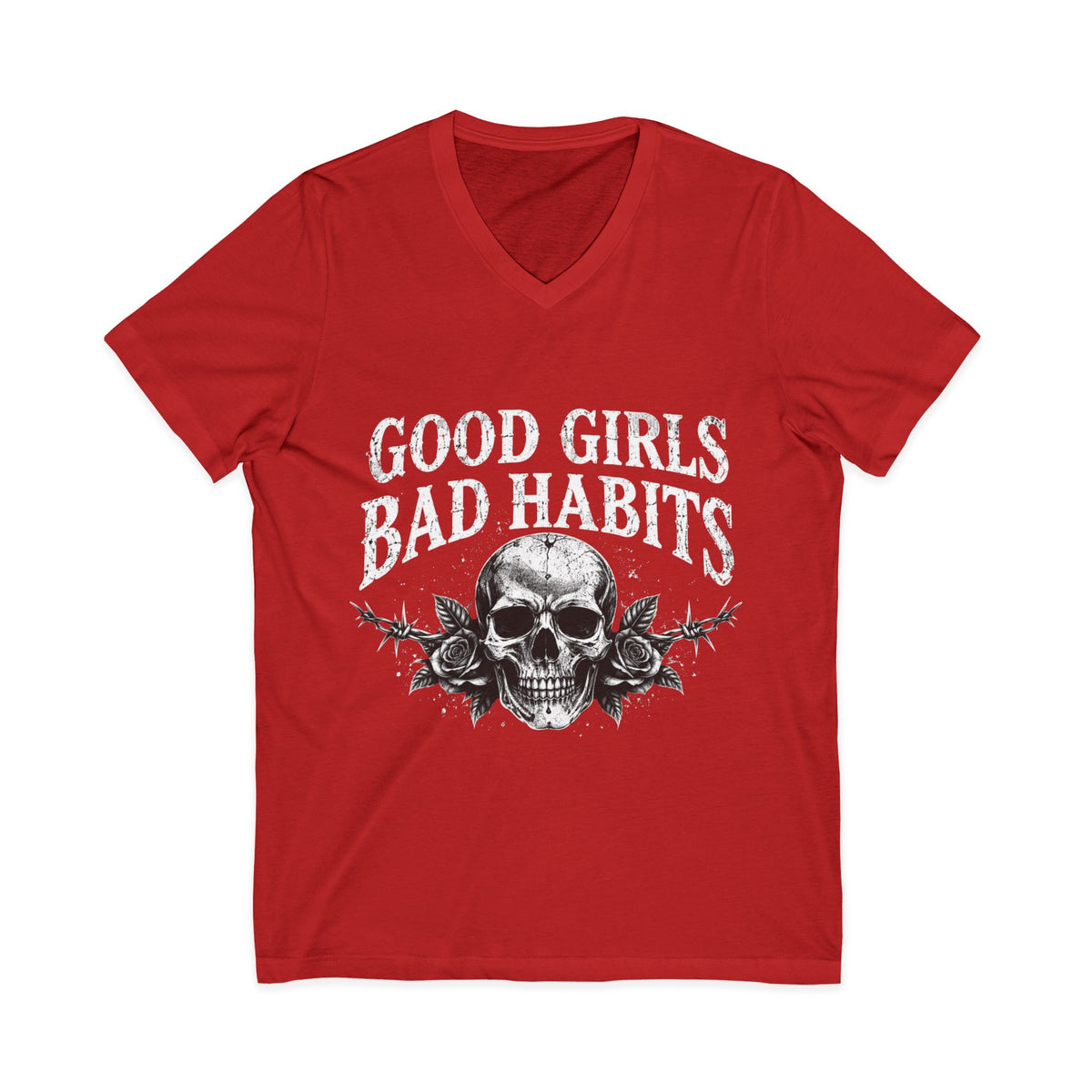 Unisex Jersey Short Sleeve V-Neck Tee