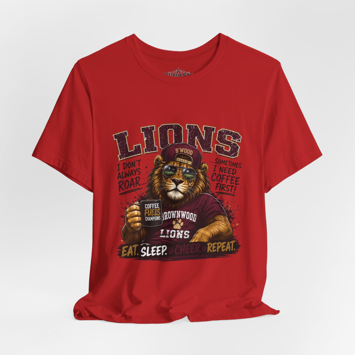 Lions Coffee First Eat Sleep Repeat Graphic T-Shirt