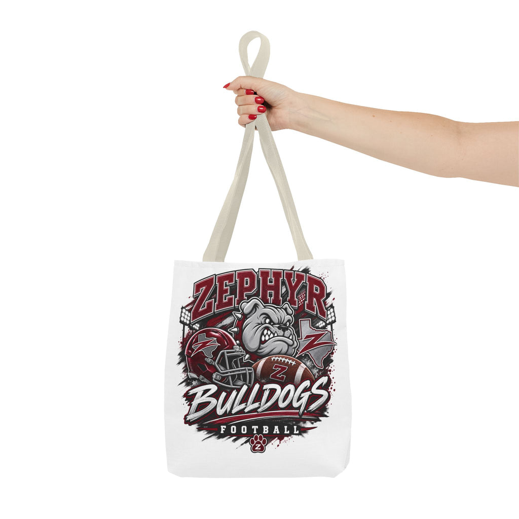 Bulldogs Football Tote Bag — Zephyr Mascot Collegiate Game Day Tote
