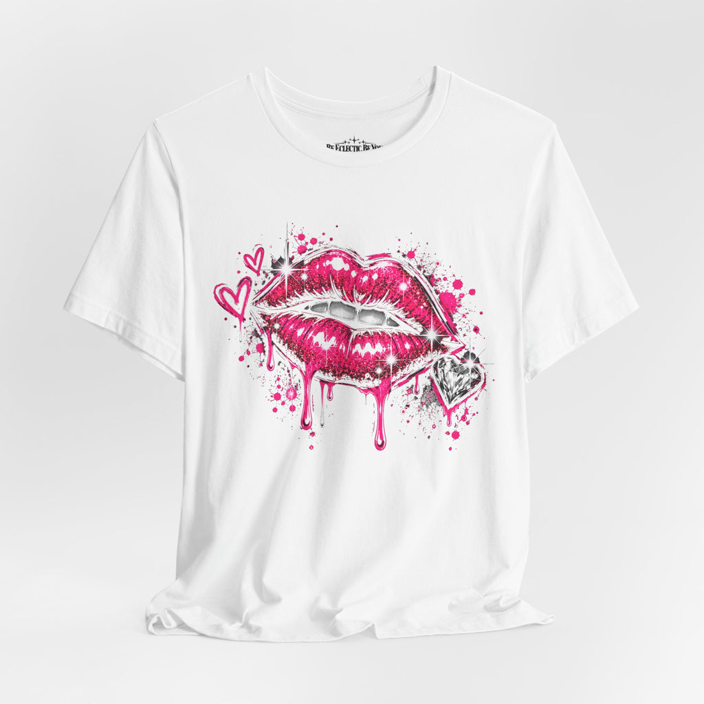Kiss Lips Graphic Tee Sparkly