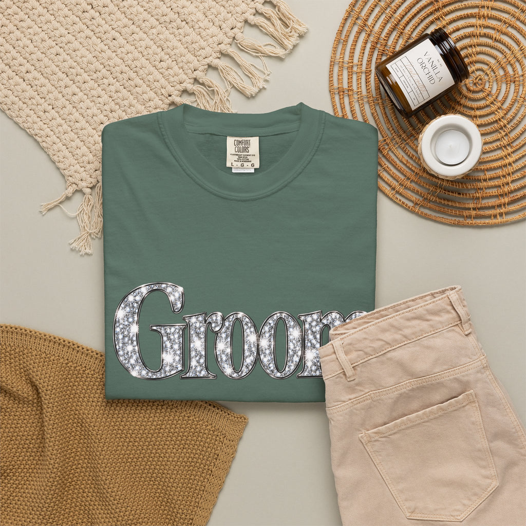 Groom Logo T-Shirt — Wedding Party Tee for Groom and Groomsmen