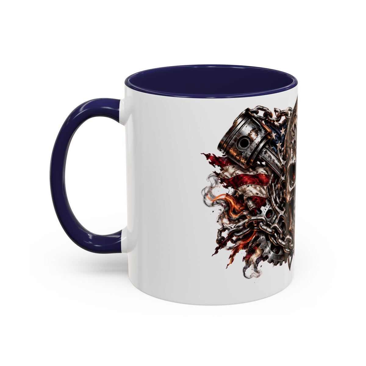 Skull & American Flag Coffee Mug (Accent, 11/15oz)
