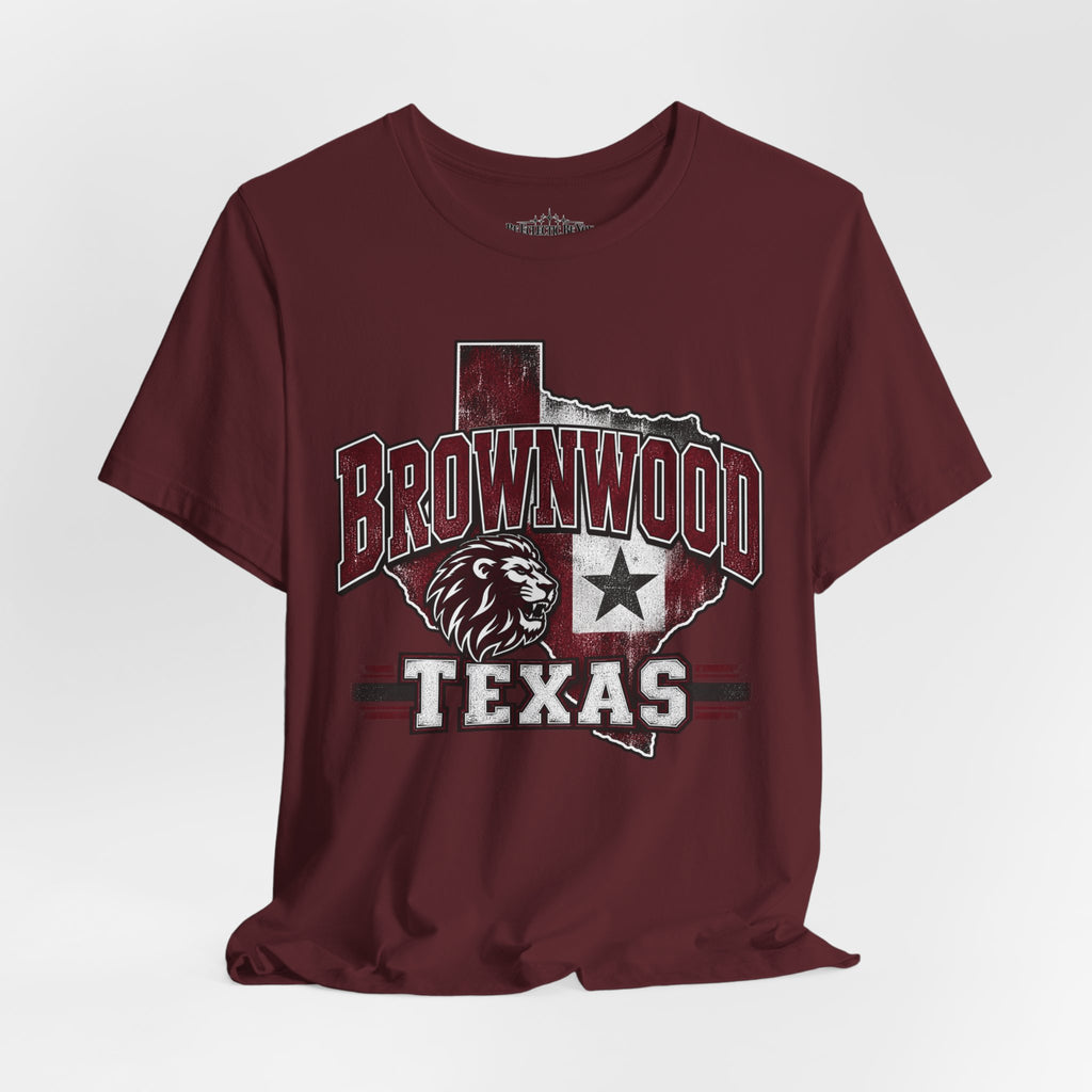 Brownwood Texas Lion Star Graphic T-Shirt