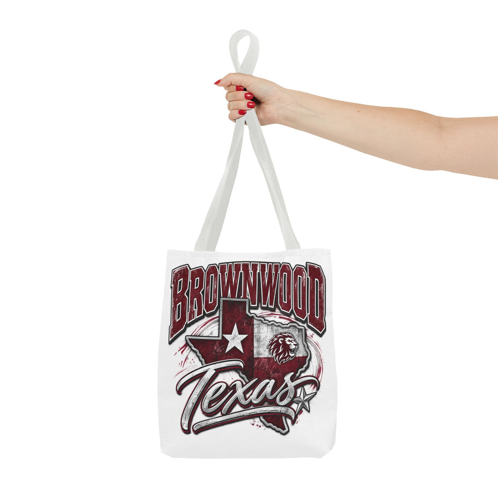 Brownwood Texas Tote Bag – Vintage State Pride AOP Canvas Tote