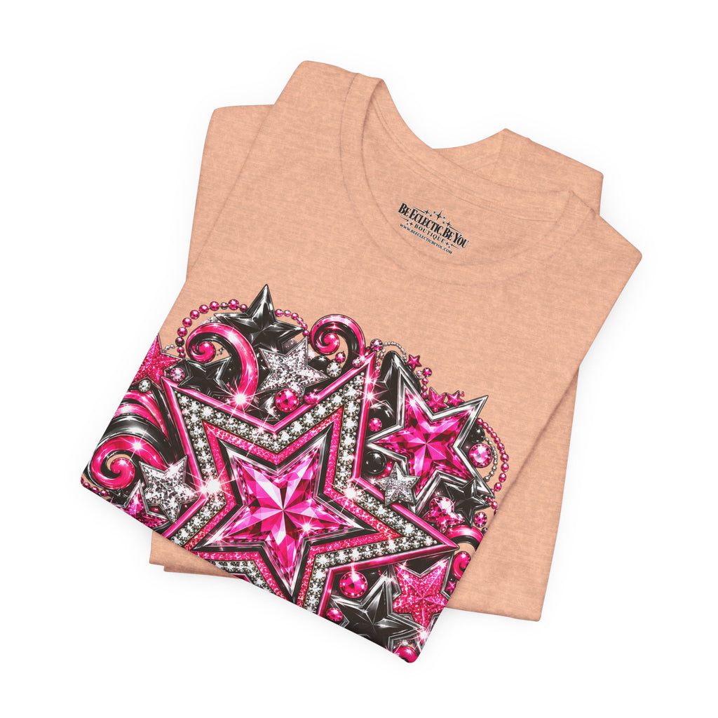 Pink Star Swirl Graphic Tee