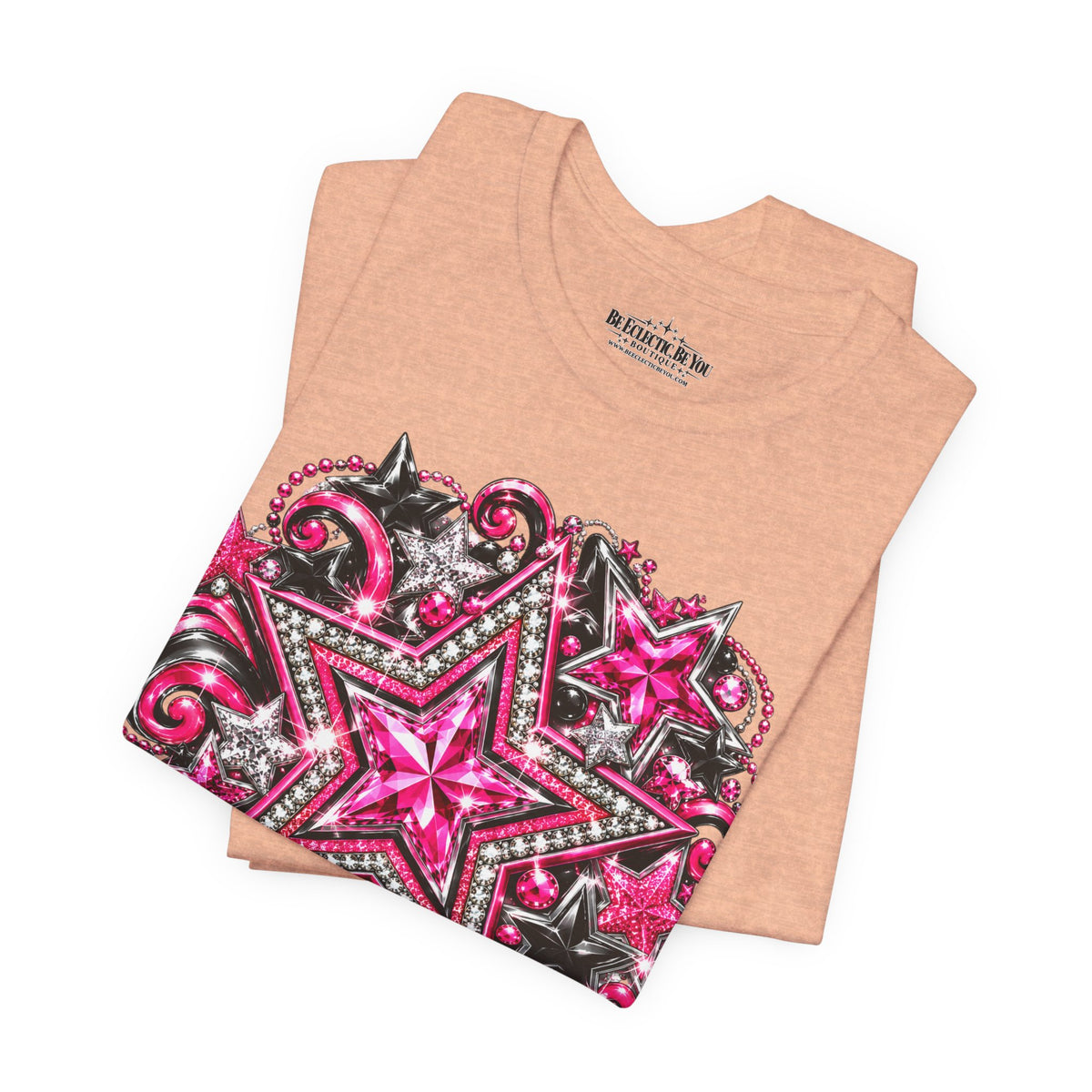 Pink Star Swirl Graphic Tee