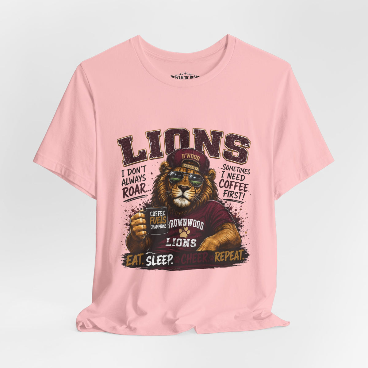 Lions Coffee First Eat Sleep Repeat Graphic T-Shirt