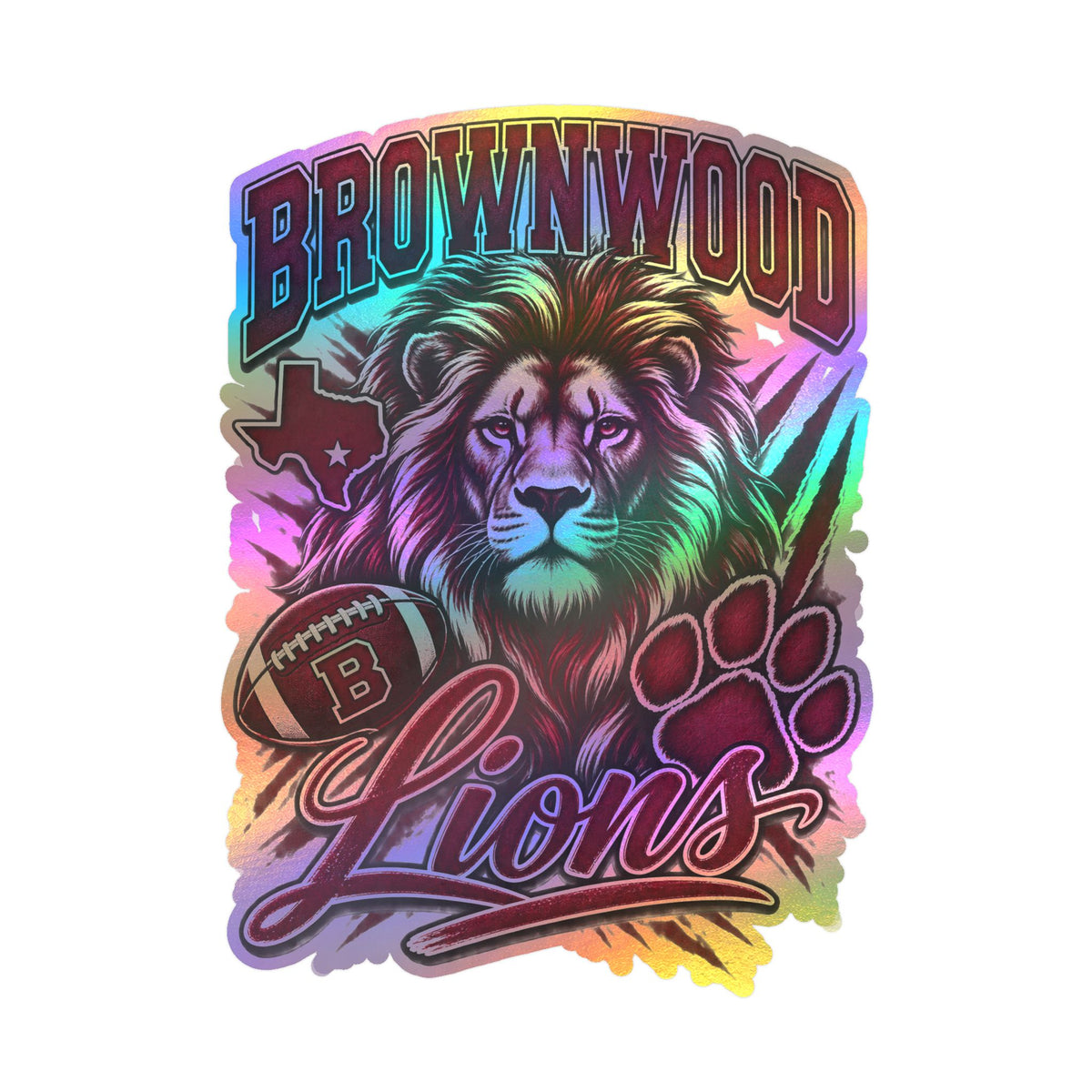 Brownwood Lions Kiss-Cut Vinyl Decals