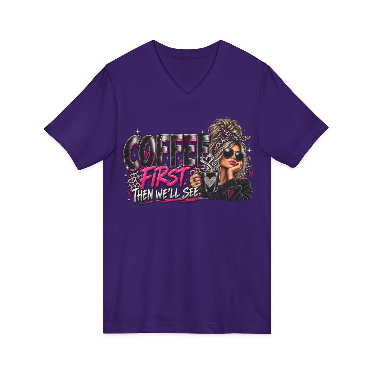 Unisex Jersey Short Sleeve V-Neck Tee