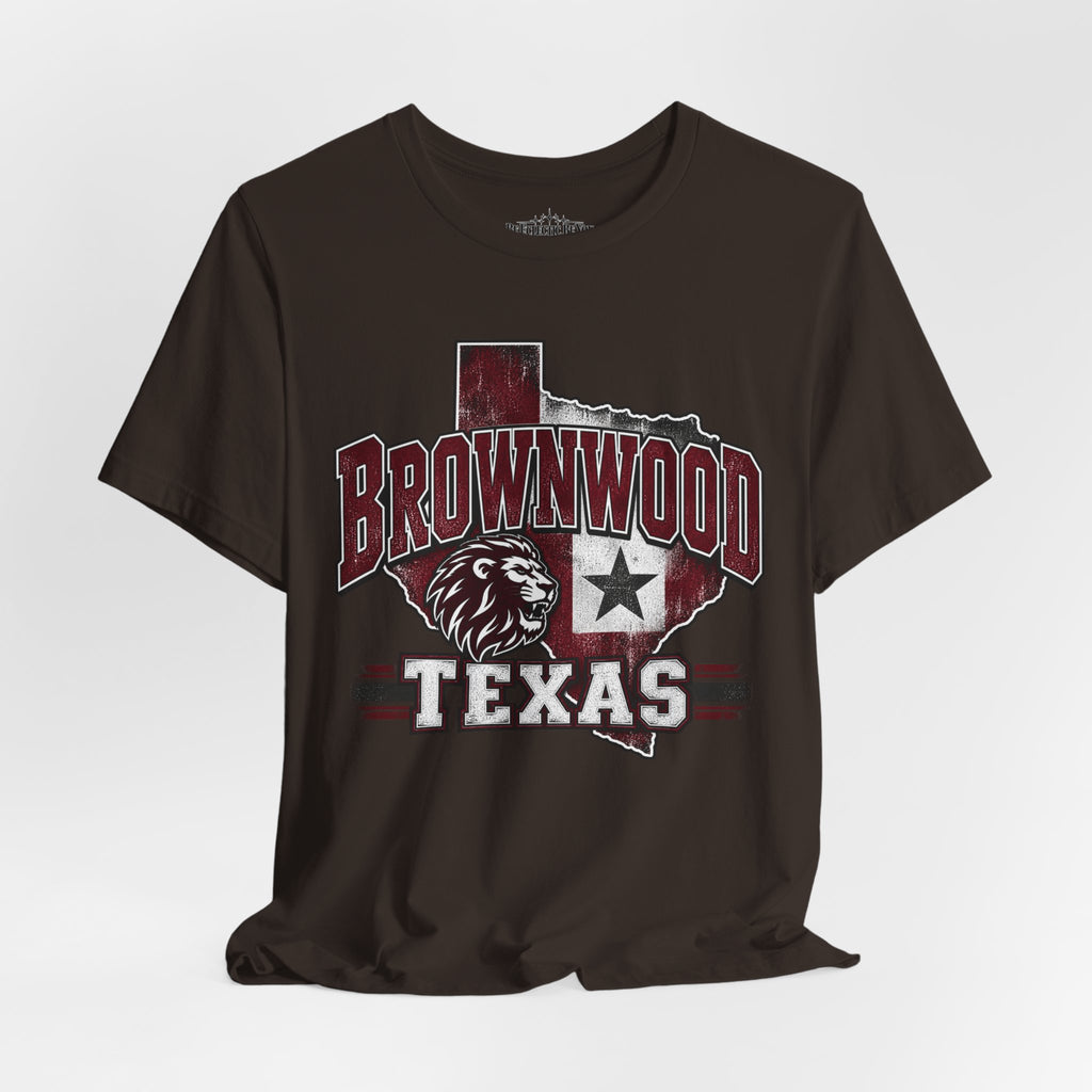 Brownwood Texas Lion Star Graphic T-Shirt