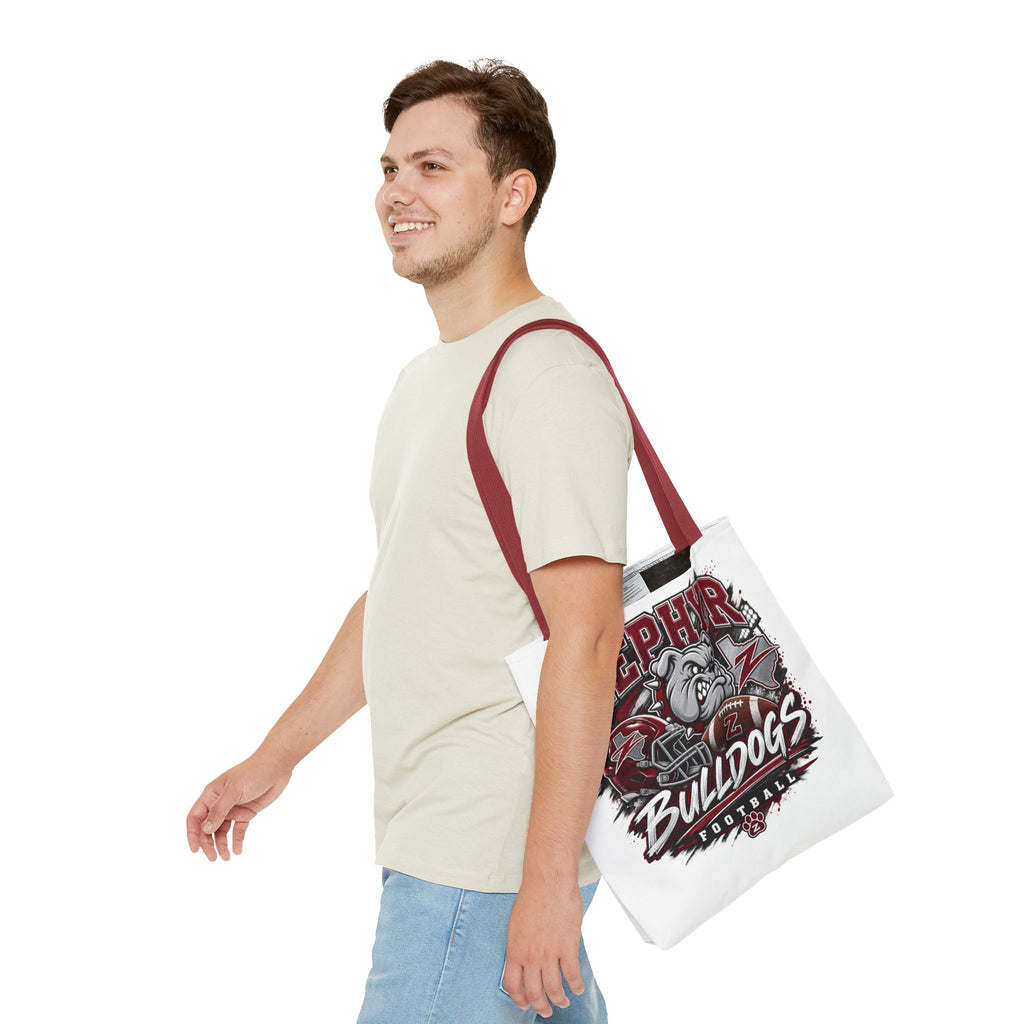 Bulldogs Football Tote Bag — Zephyr Mascot Collegiate Game Day Tote