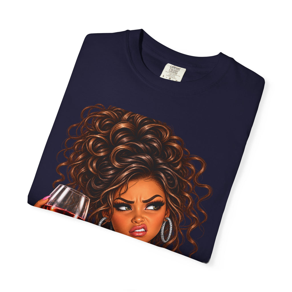 Sassy Curly Girl Wine T-Shirt