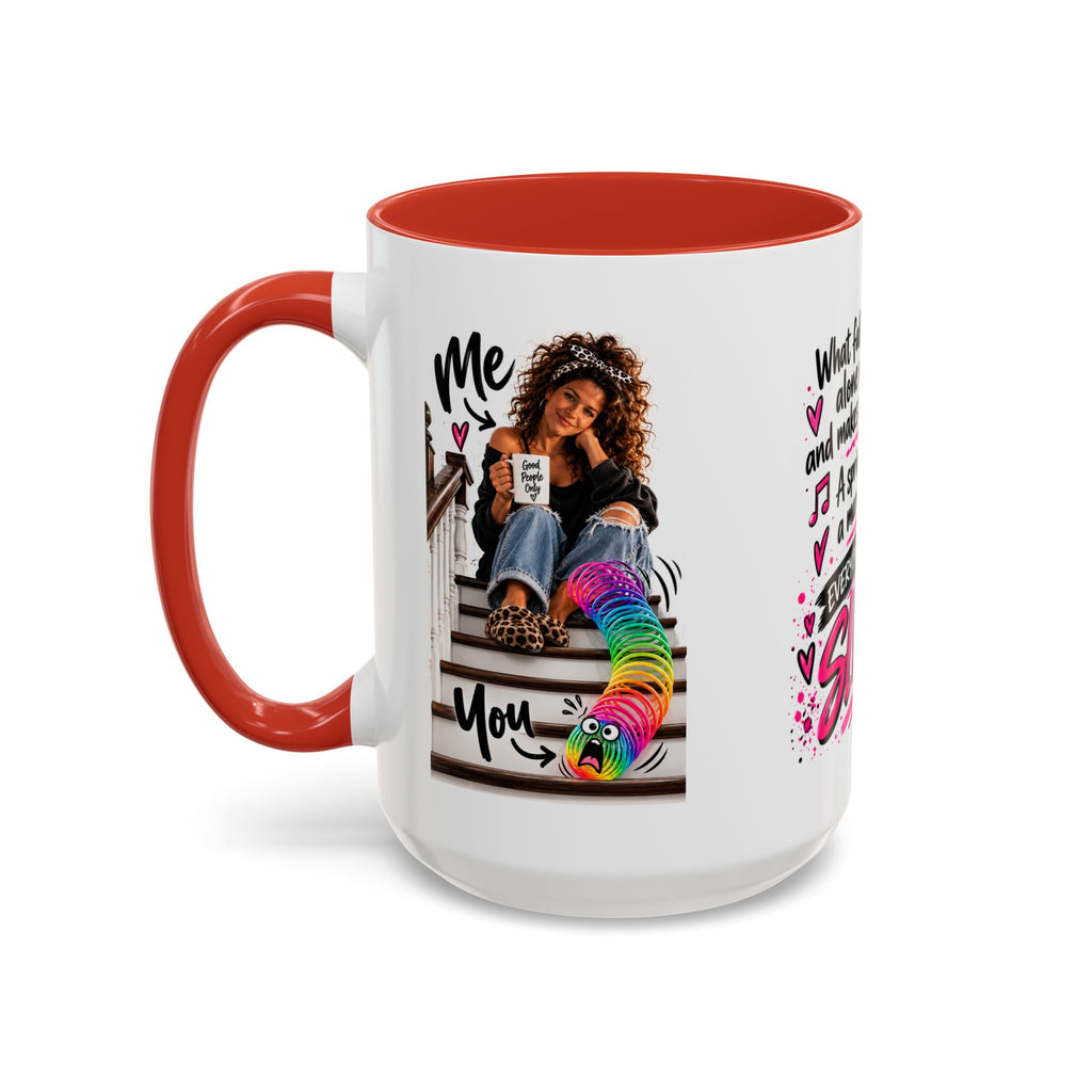 Slinky Coffee Mug — Funny Retro Toy Quote Accent Mug (11/15 oz)