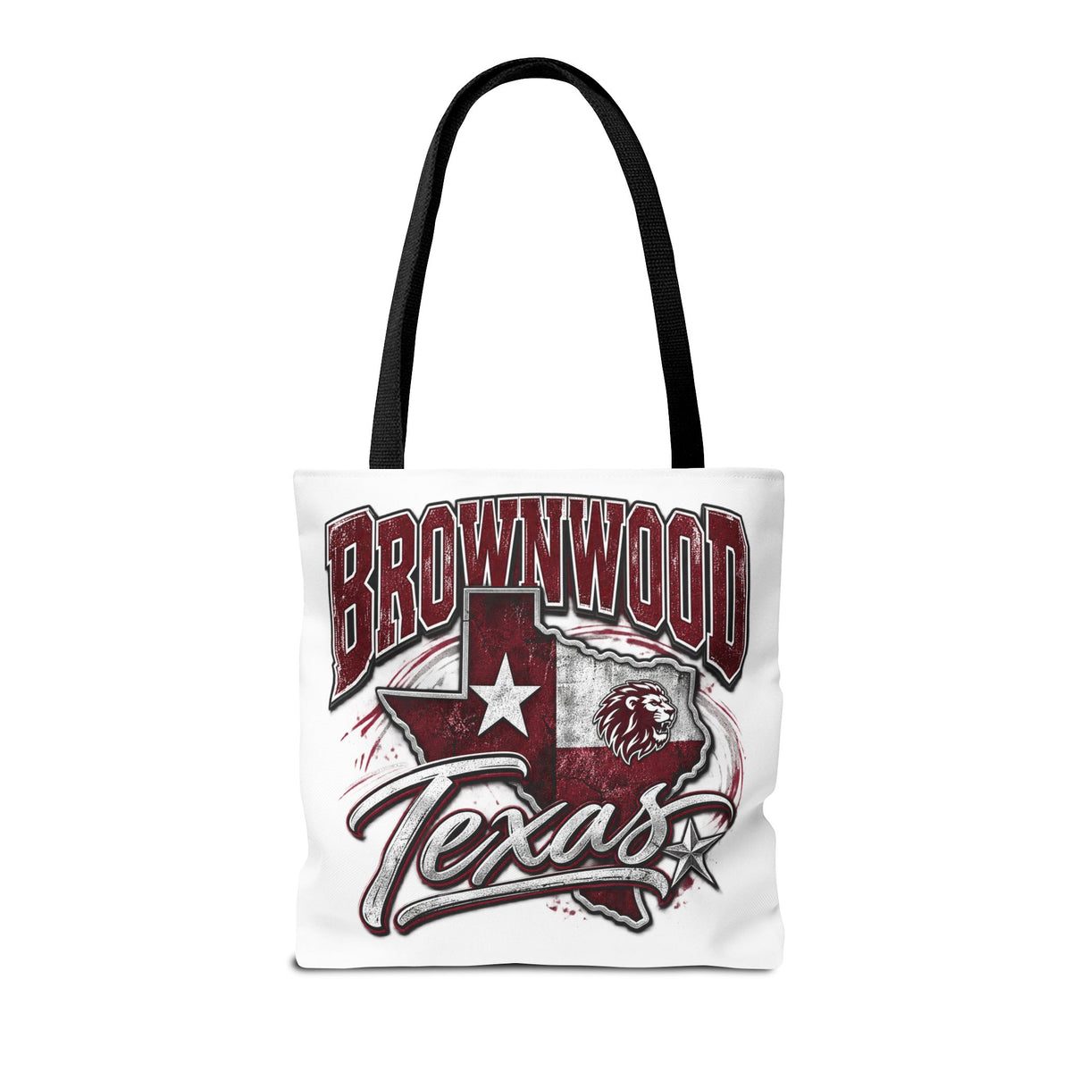 Brownwood Texas Tote Bag – Vintage State Pride AOP Canvas Tote