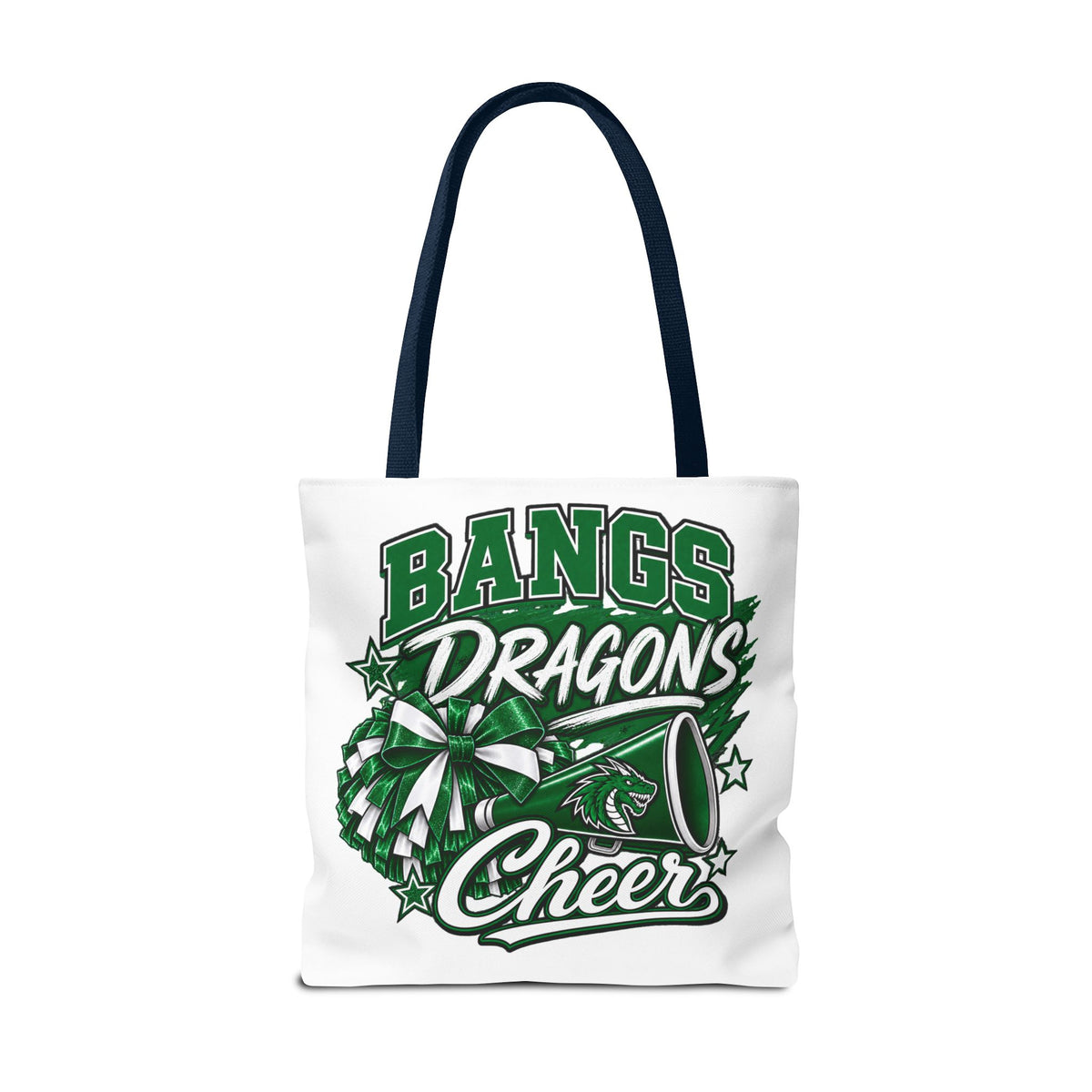 Bangs Dragons Cheer Tote Bag – Pom-Pom & Megaphone School Spirit Tote