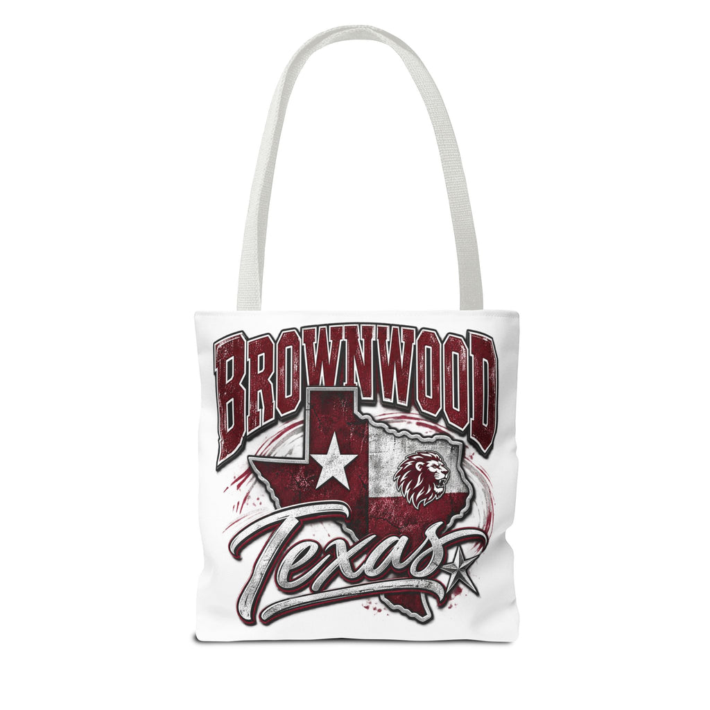 Brownwood Texas Tote Bag – Vintage State Pride AOP Canvas Tote