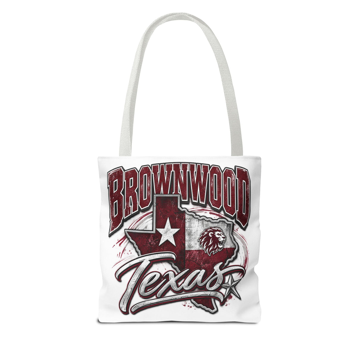 Brownwood Texas Tote Bag – Vintage State Pride AOP Canvas Tote