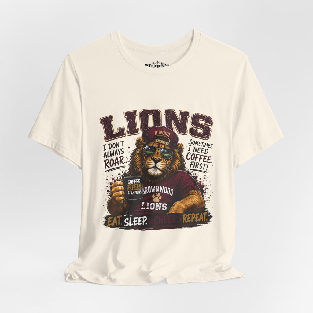 Lions Coffee First Eat Sleep Repeat Graphic T-Shirt
