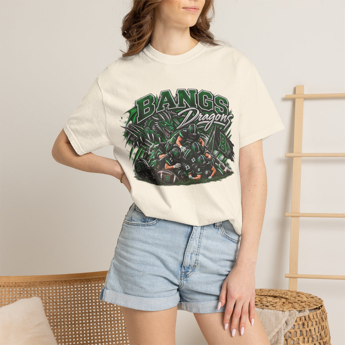 Dragon Team Graphic T-Shirt — “Bangs Dragons” School Spirit Tee