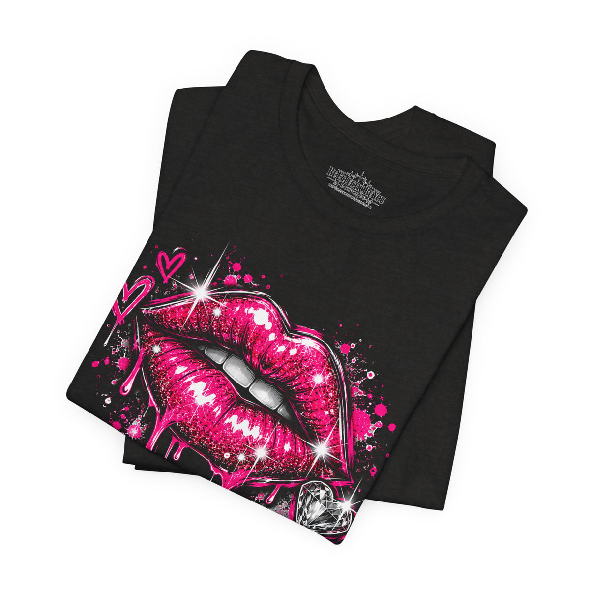 Kiss Lips Graphic Tee Sparkly