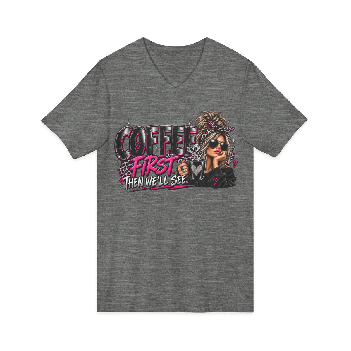 Unisex Jersey Short Sleeve V-Neck Tee