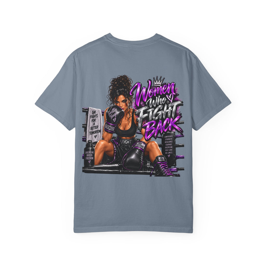 Women Who Fight Back T-Shirt — Boxing Graphic Tee for Strong Women