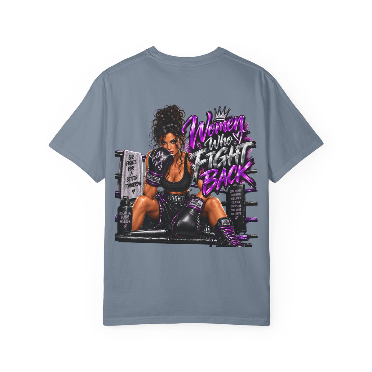 Women Who Fight Back T-Shirt — Boxing Graphic Tee for Strong Women