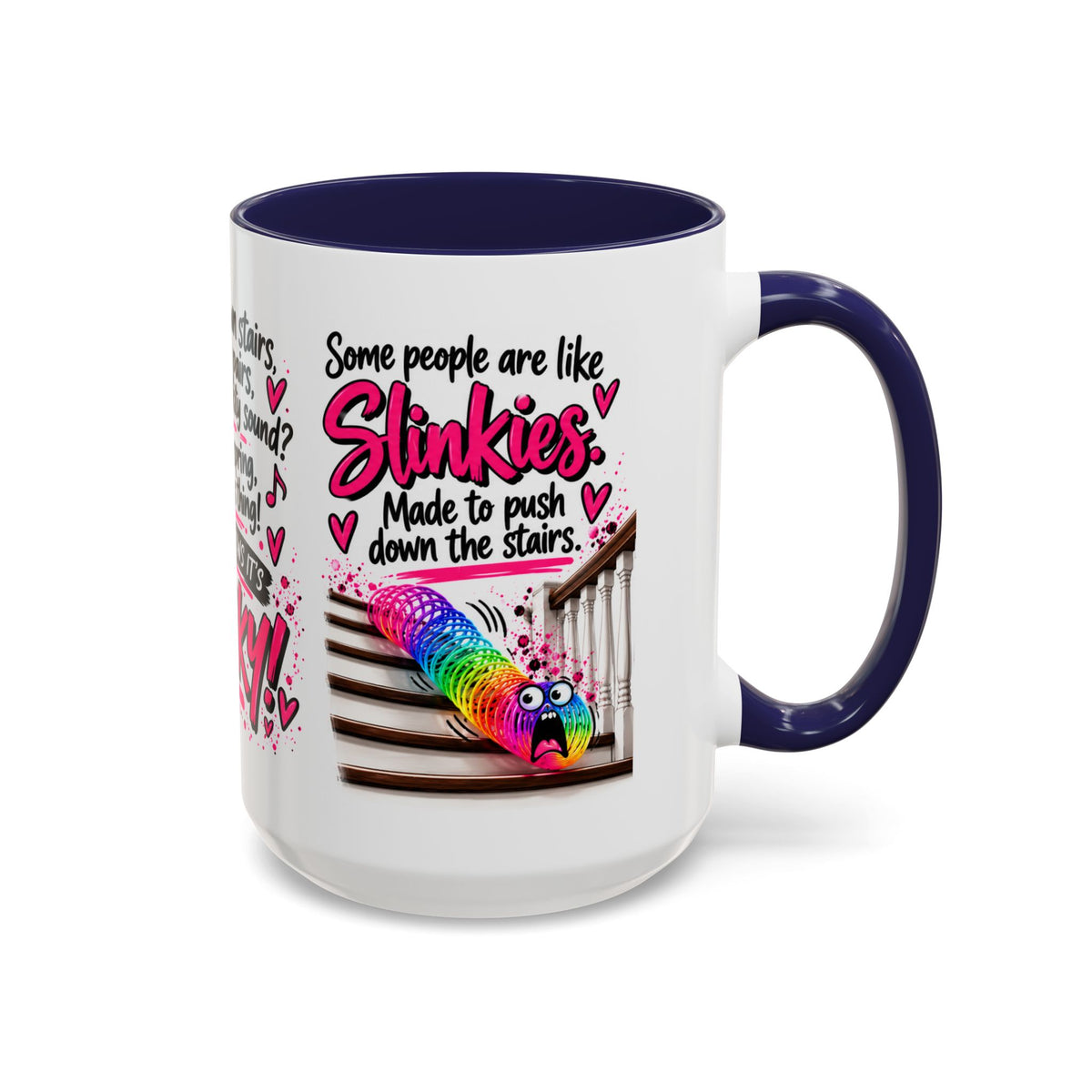 Slinky Coffee Mug — Funny Rainbow Slinky Gift for Friends & Teachers