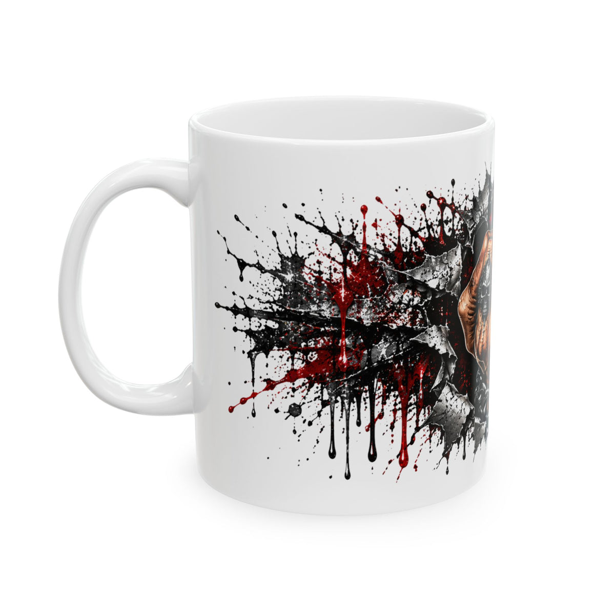 Rebel Skull Middle Finger Ceramic Mug (11oz & 15oz)