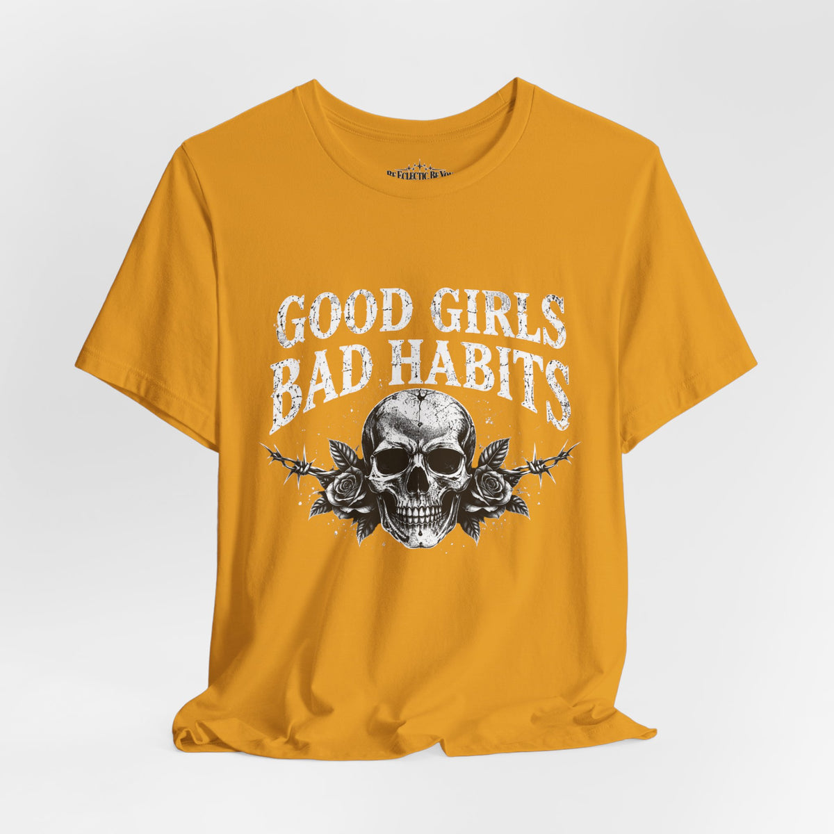 Good Girls Bad Habits Skull Graphic T-Shirt