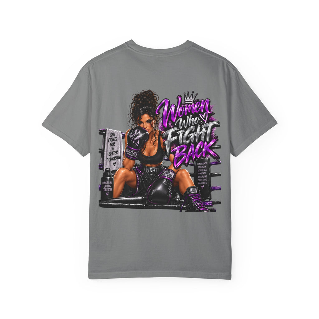 Women Who Fight Back T-Shirt — Boxing Graphic Tee for Strong Women