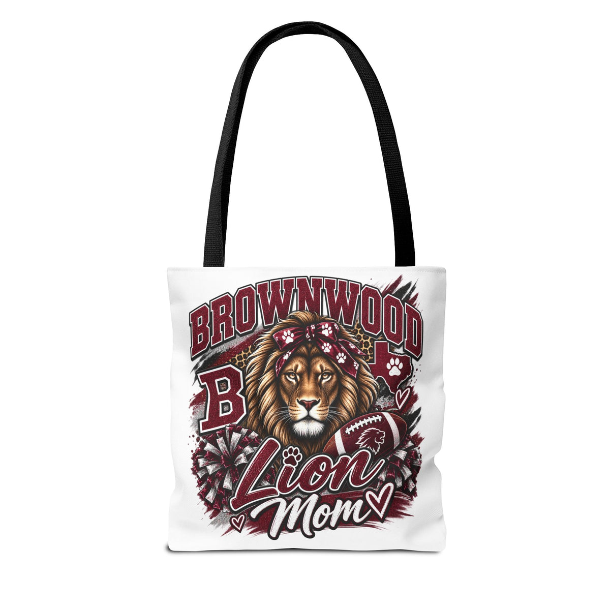 Lion Mom Tote Bag — Brownwood School Spirit Lion Mom Tote