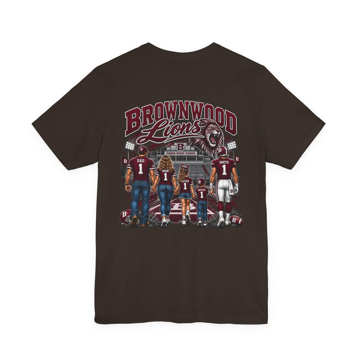 Brownwood Lions Family Football Graphic T-Shirt