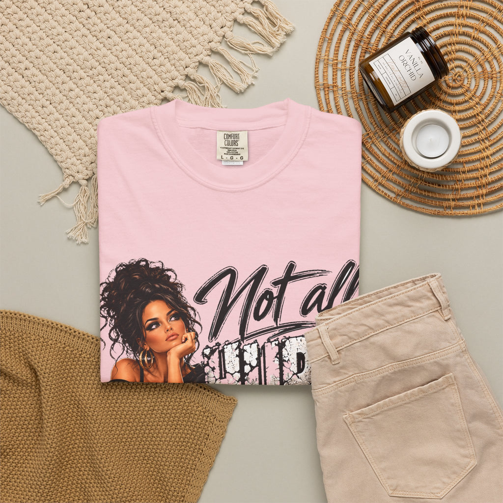 T-Shirt — "Not All Hurts Can Be Photographed" Graphic Tee (Sad Girl Illustration)