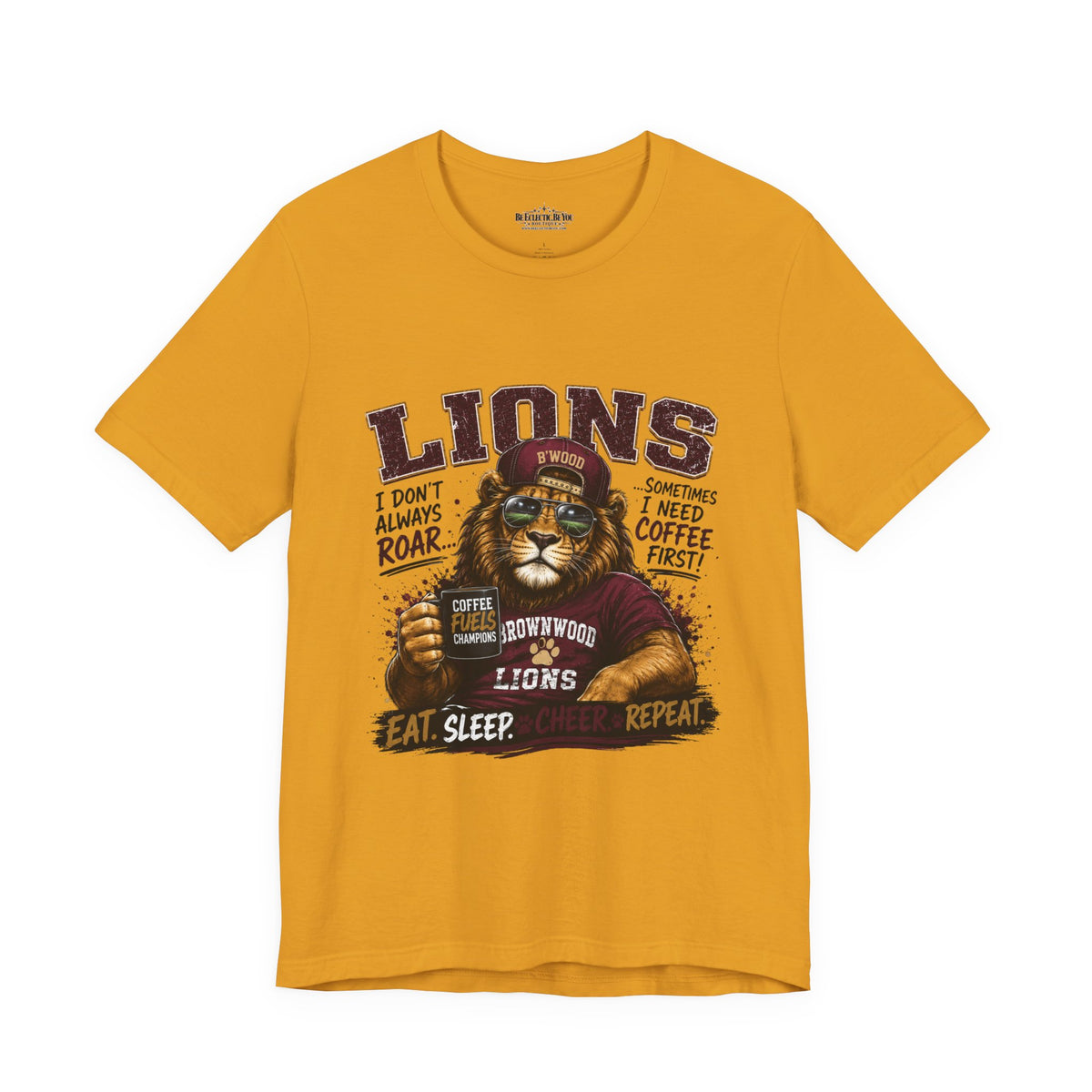Lions Coffee First Eat Sleep Repeat Graphic T-Shirt